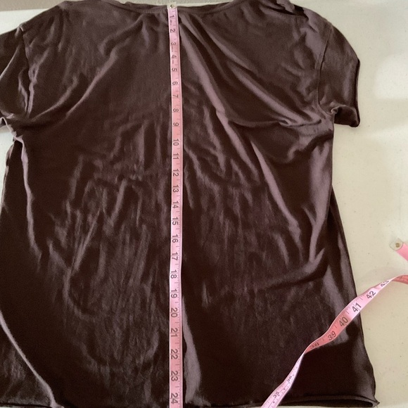 Cruel Denim Graphic Tee Stretch “Less Drama More Llama” Brown Raw Hem Size L - Picture 7 of 9